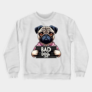 LAPD Bad Dog Jail Mugshot Crewneck Sweatshirt